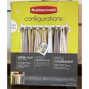 Rubbermaid‎ Commercial Closet Clothes Organizing Shelf System Sliding Pant Rack